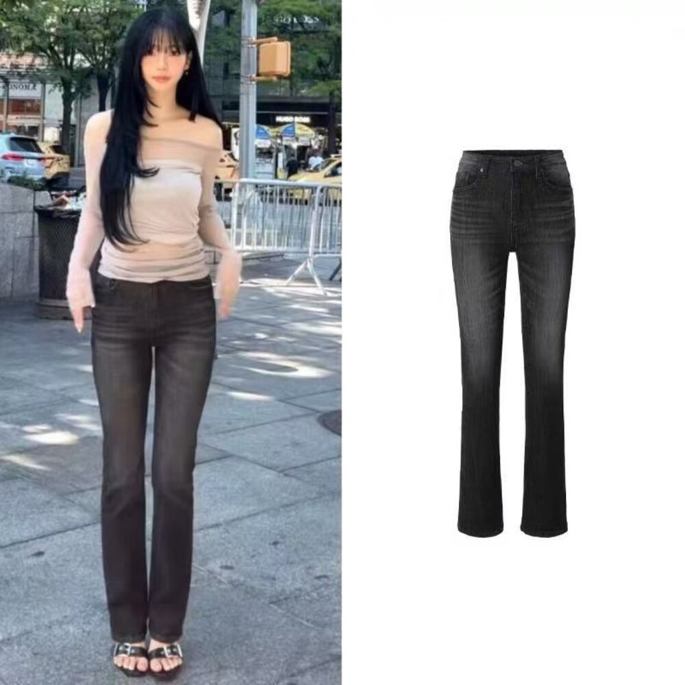 Threetimes Dark Wash Straight Leg Jeans Size L Made in Korea